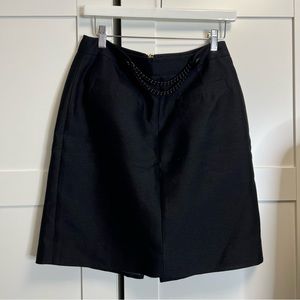 Kate Spade Alexandra Chain‎ Detail Black Skirt 6